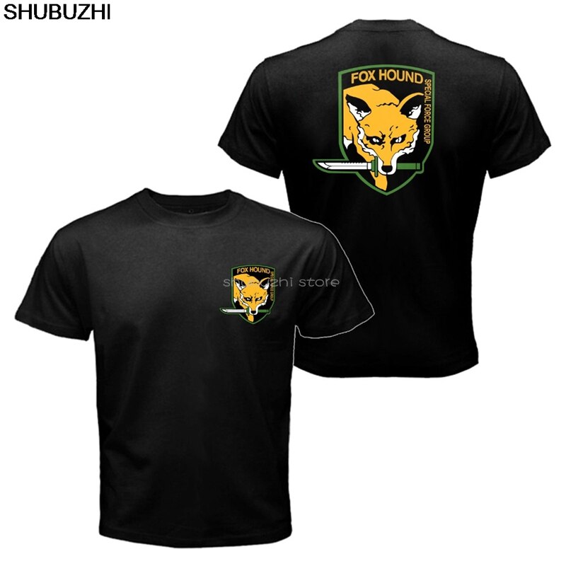 금속 솔리드 스네이크 5 v foxhound 스페셜 포스 그룹 폭스 하운드 티셔츠 뜨거운 판매 피트니스 의류 인쇄 티셔츠 sbz5547